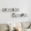 VidaXL Wall Shelves 2 Pcs Sonoma Grey 100x16.5x16.5 Cm, Floating Shelf, Hanging Shelf, Corner Wall Shelf, 860045