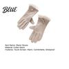 Stylish Gloves Winter with Fluffy Windproof Warm Touch Screen for Women Thermal Knitted Fur Trim