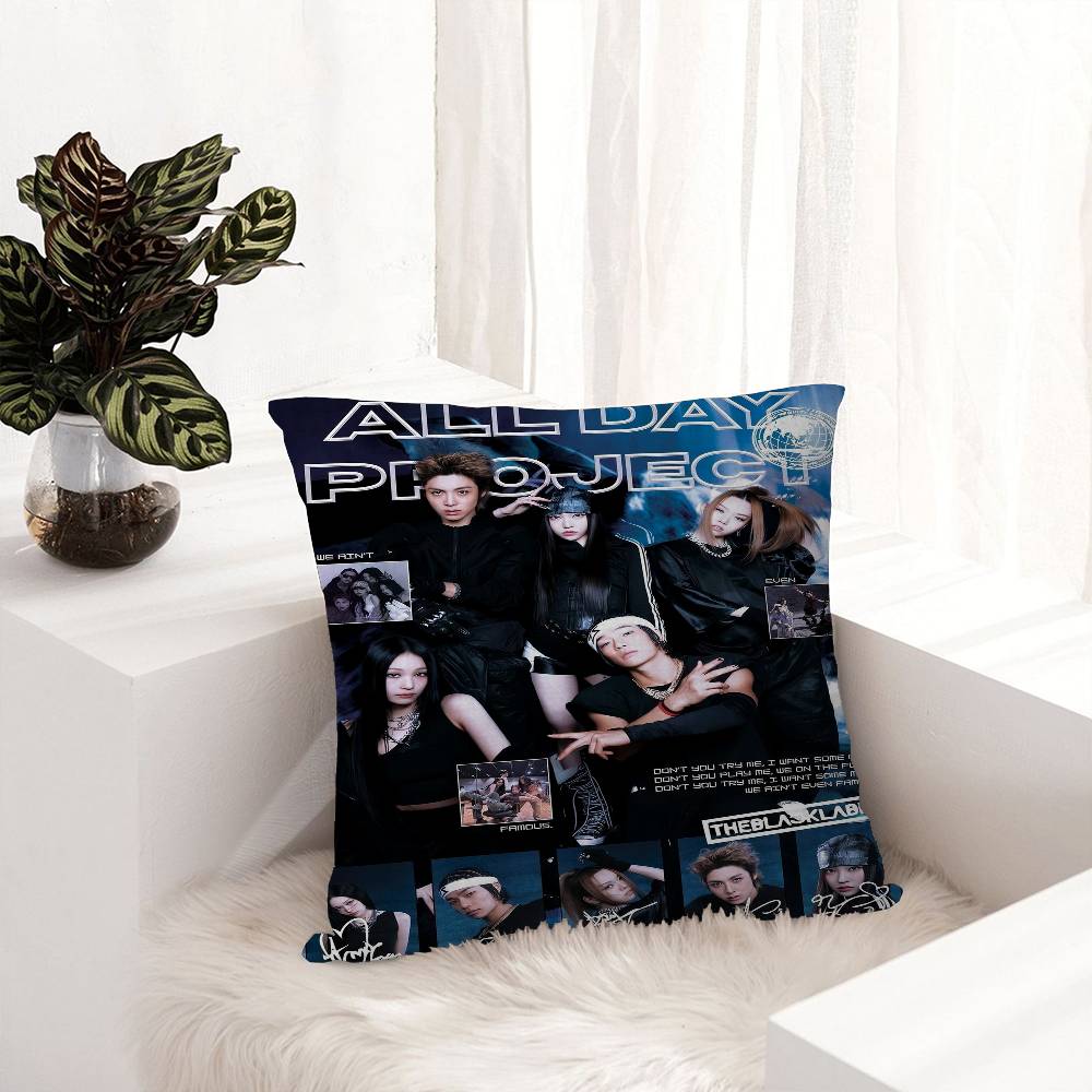 Kpop ALLDAY PROJECT Pillow Anime Pillow Sofa Bed Head Pillow Cover Cushion Cover 45x45 Cm Fashion