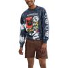 Coach SS24 Tie-Dye Pattern Letter Print Crew Neck Pullover Long Sleeve Sweatshirt Men sweatshirt Blue CT027-BAW