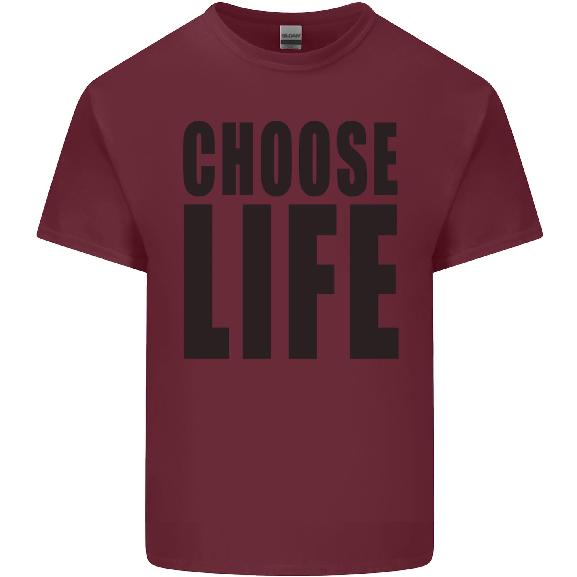 Choose Life Fancy Dress Outfit Costume Unisexs Light Cotton TShirt S