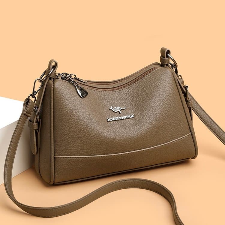 Lychee pattern leather crescent moon small bag single shoulder messenger women's bag