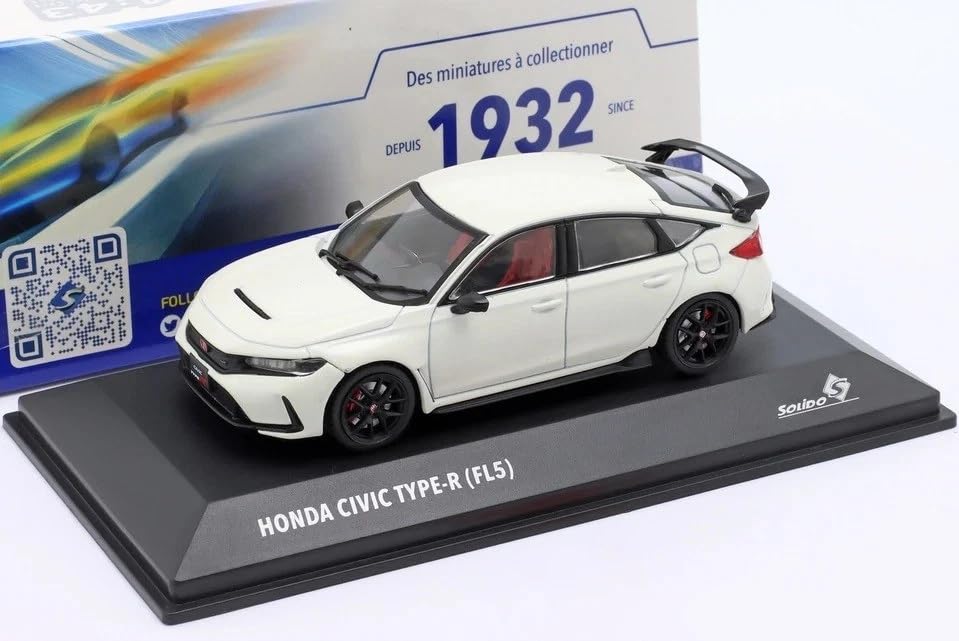SOLID O 1/43 Scale Honda Civic Type R 2022 (White) S4314302 [Parallel Import]