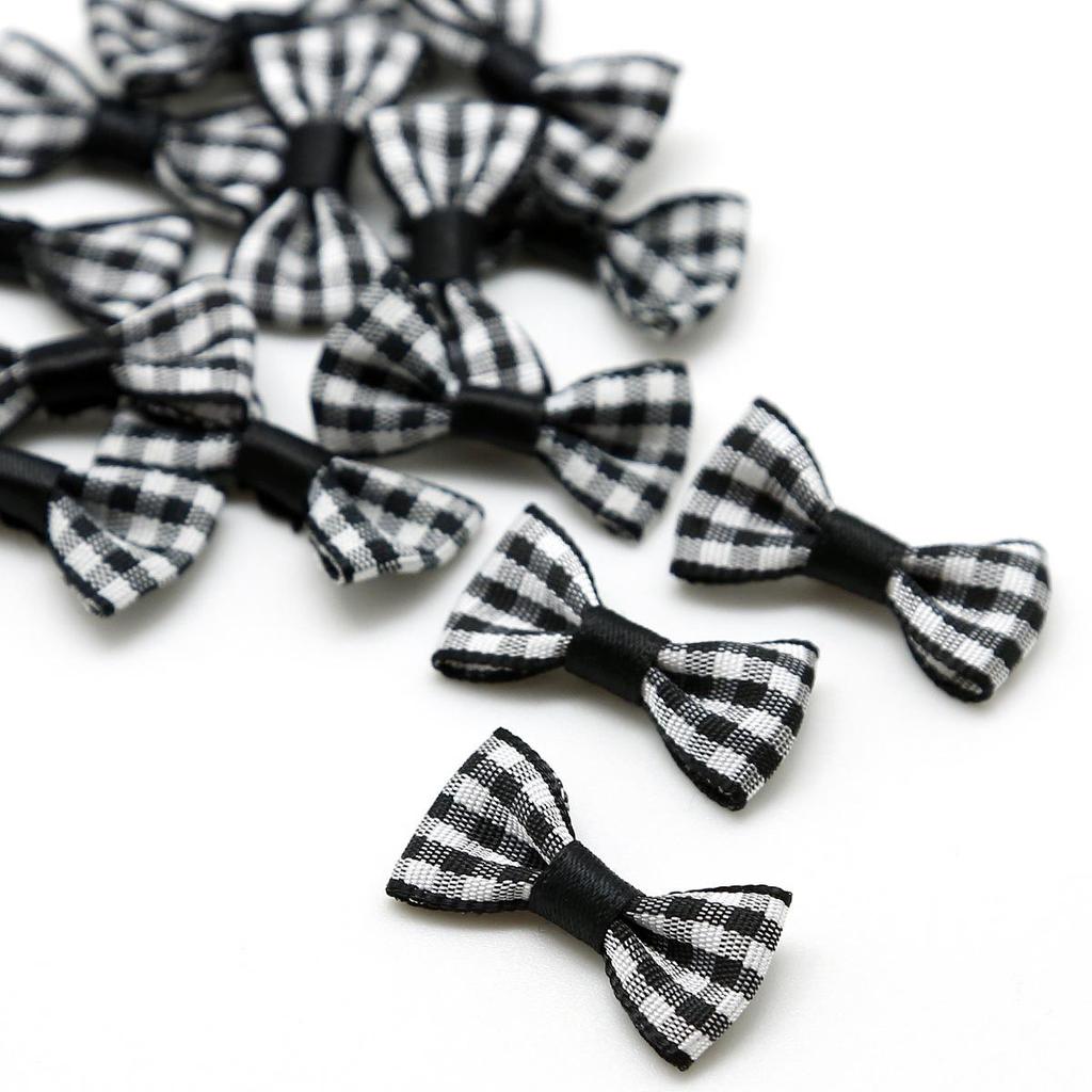 Handmade Plaid Bow Fabric Hairpin & Headband Kit