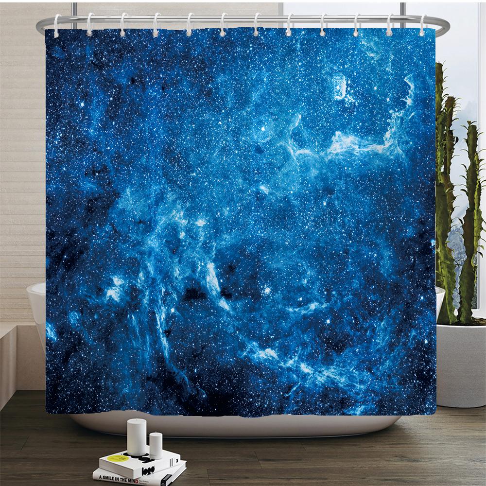 Spazio dei Sogni Galassia Stellata Universo Telo Doccia Impermeabile in Poliestere con Ganci per Vasca da Bagno Schermi Bagno Decorazione Tessuto da Parete