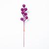 Artificial Red Christmas Picks (7 Stems) with Gold Glitter for Holiday Tree Decorating and Festive Accessories