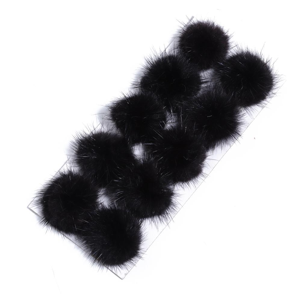 10pcs 3cm Faux Mink Fur Pompom Colorful Fur Pom Poms Balls For DIY Handmade Clothing Sewing Headwear Earrings Decor Accessories
