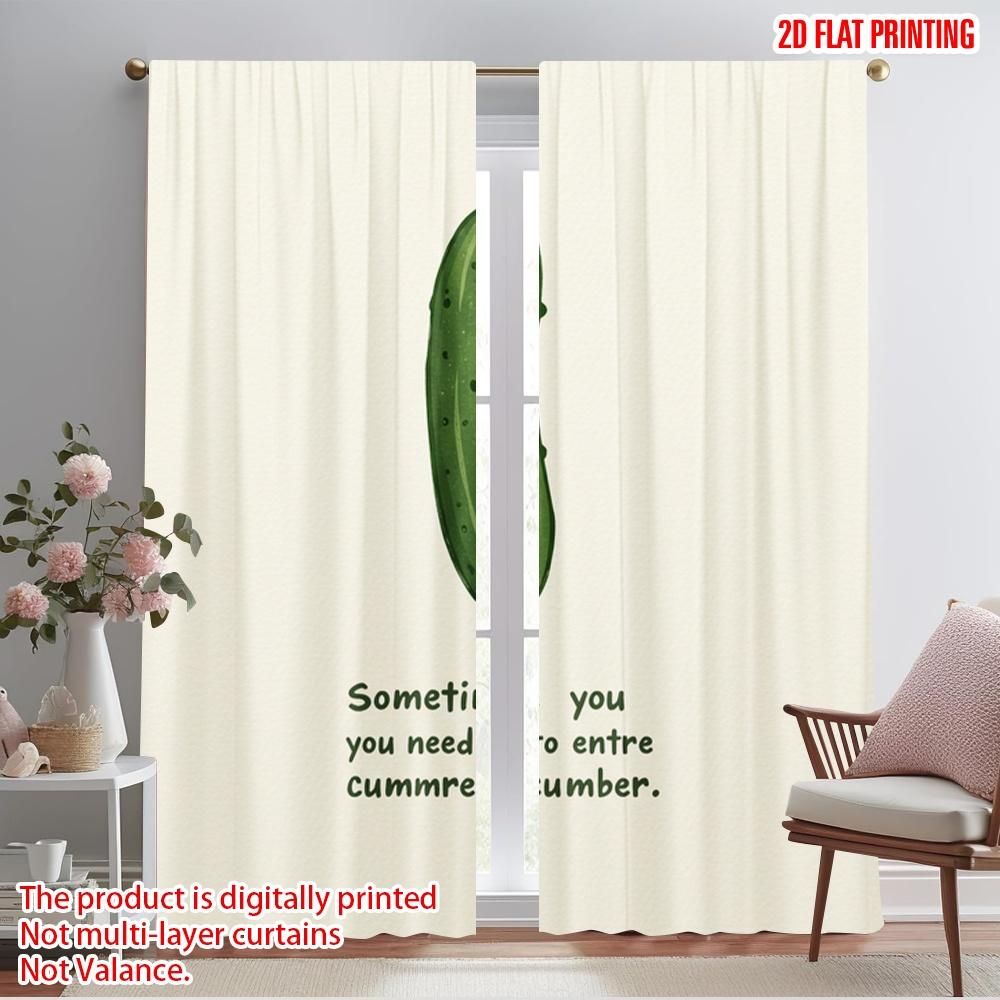 

2 шт. 2D плоская печать Сценический занавес Огурец Целый Свежий фрукт Полиэстер Без электричества Праздничные украшения Использовать для золота 52.50×116.00 CM 2pcs