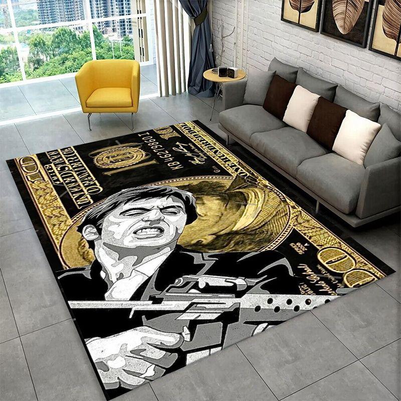 Retro Scarface Classic Movie Tony Carpet Rug for Playroom Bedroom Living Room Sofa Home Decor,kid Area Rug Non-slip Floor Mat