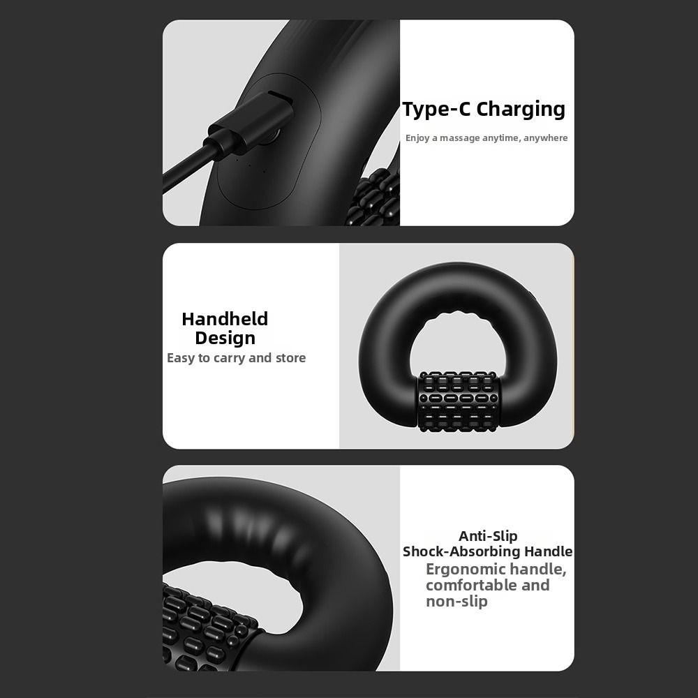 Rechargeable Cordless Massage Roller Percussion Rolling Percussive Massager  Muscle Recovery
