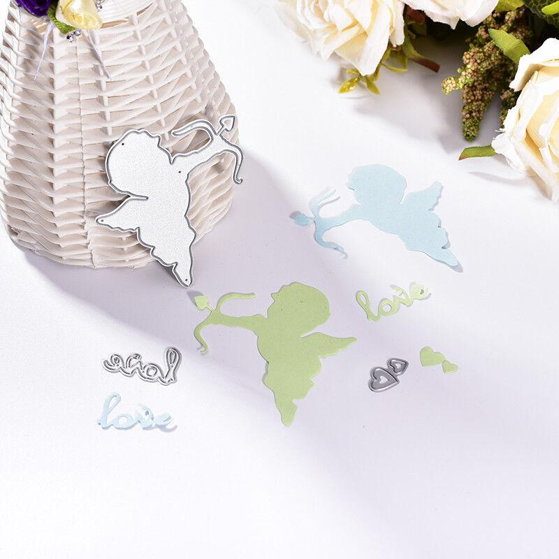 Love Angel Cupid Cutting Dies Metal Stencil DIY Scrapbooking Album Paper Card Embossing Craft Die Cut Bow