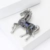 Broches Cheval Classiques en Strass Pour Femmes Épingles de Revers Animal Polyvalentes Bijoux Corsage Vêtements Accessoires Cadeaux de Nouvel An