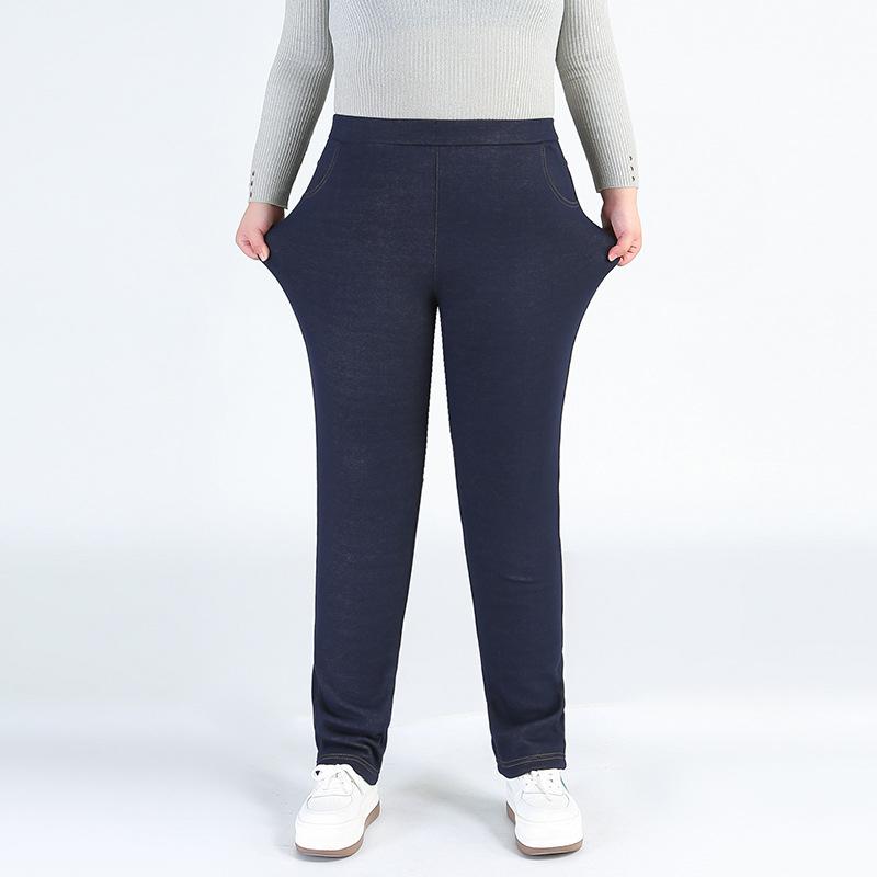 Autumn Winter Fleece Pants Women Slim Thicken Leggings Warm Plus Size 7XL Stretched Oversized WomensTrousers