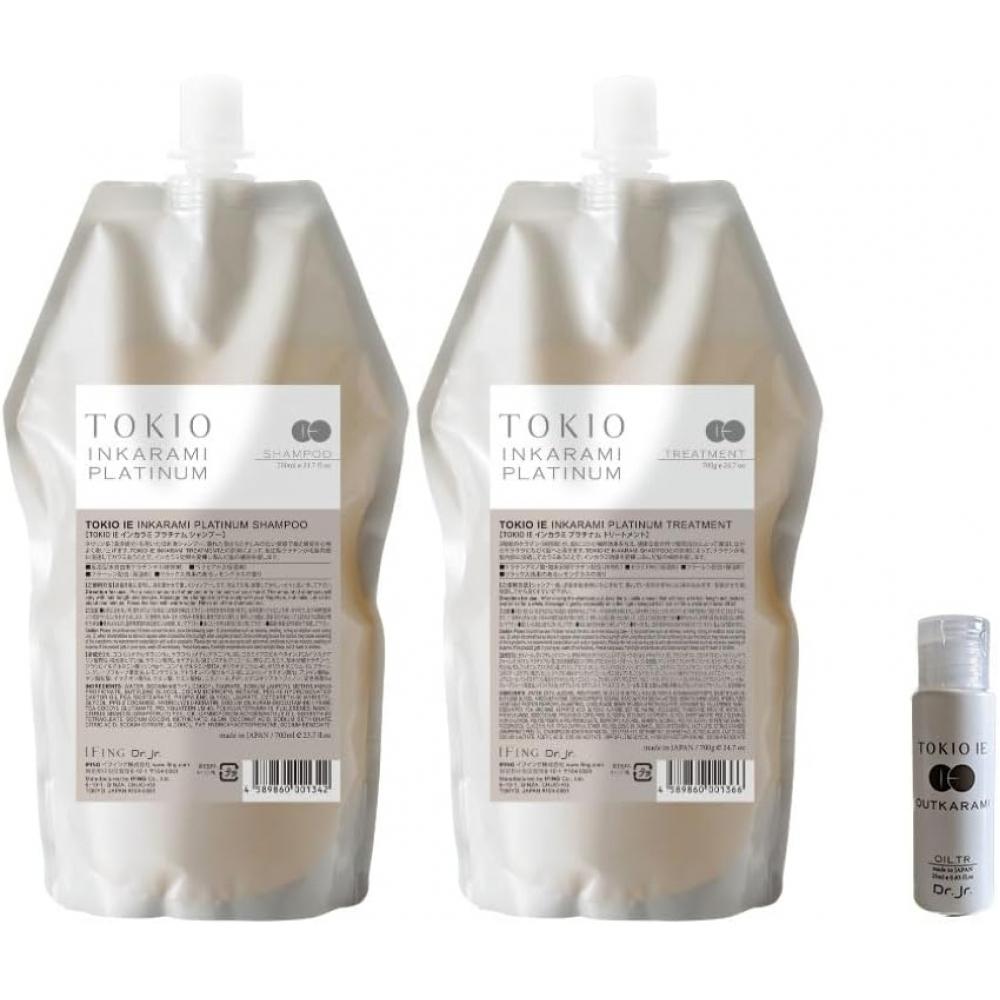 

Unbranded Tokio Inkalami Platinum Shampoo 700ml Treatment 700g Refill Set With Oil