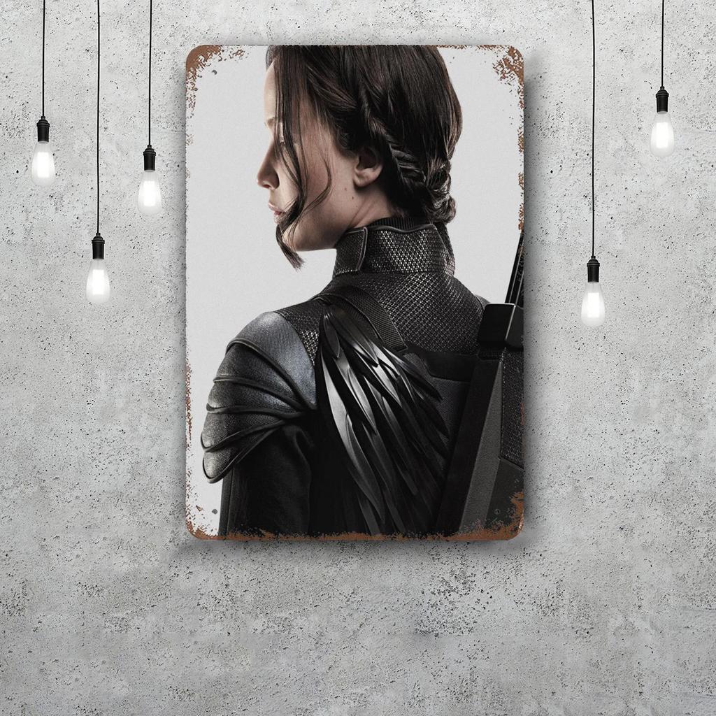 Katniss Everdeen Game Vintage Metal Tin Signs Posters Decor Retro Metal Plaque Wall Art Decor for Garage Bar