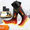 USB Rechargeable Heated Ski Socks, Winter Thick Long Thermal Socks, Double Sided Heating Warm Socks for Elderly