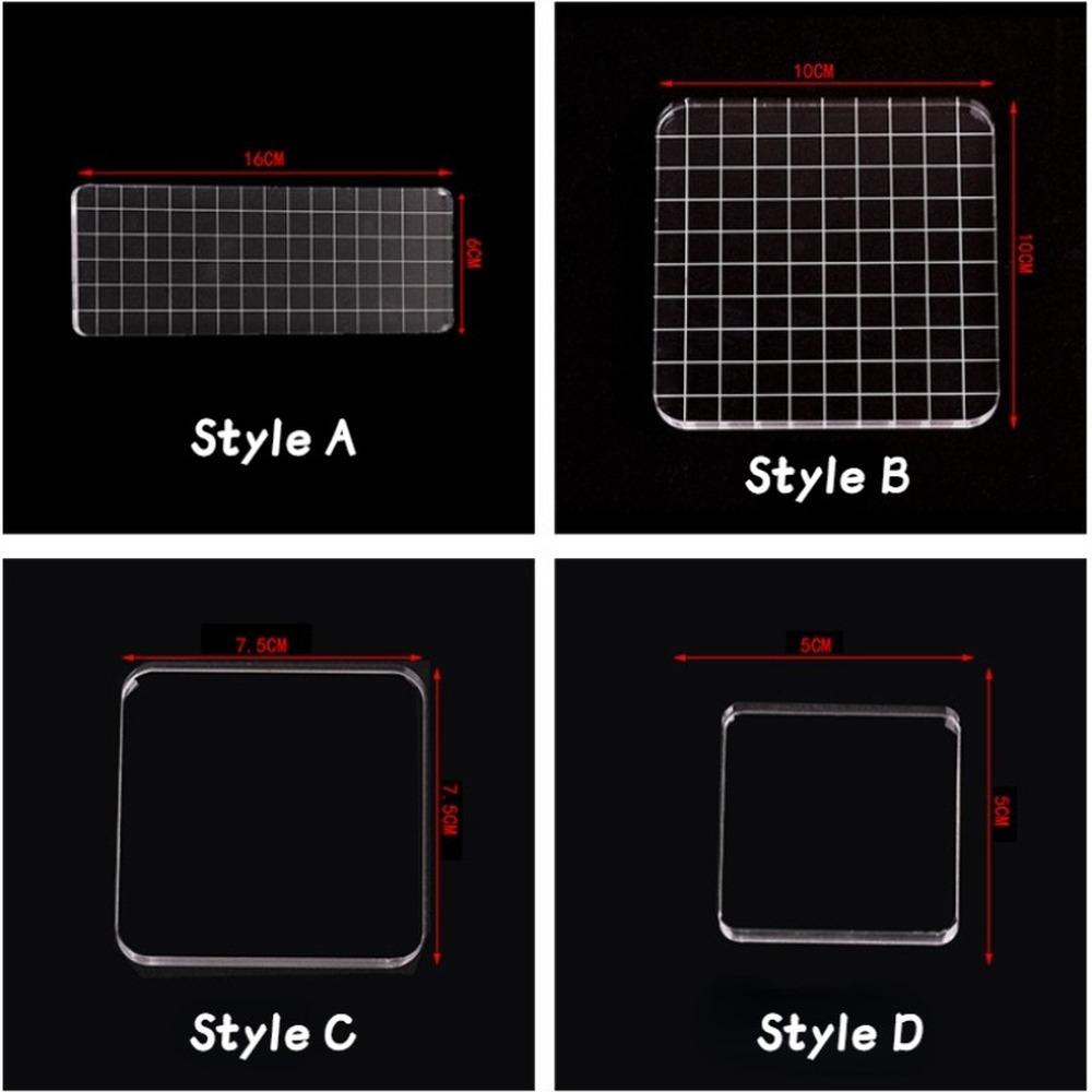 High Quality Transparent Acrylic Block Stamps Handle for DIY Seal Stamp Block DIY Scrapbooking Clear Photo Album Decoration