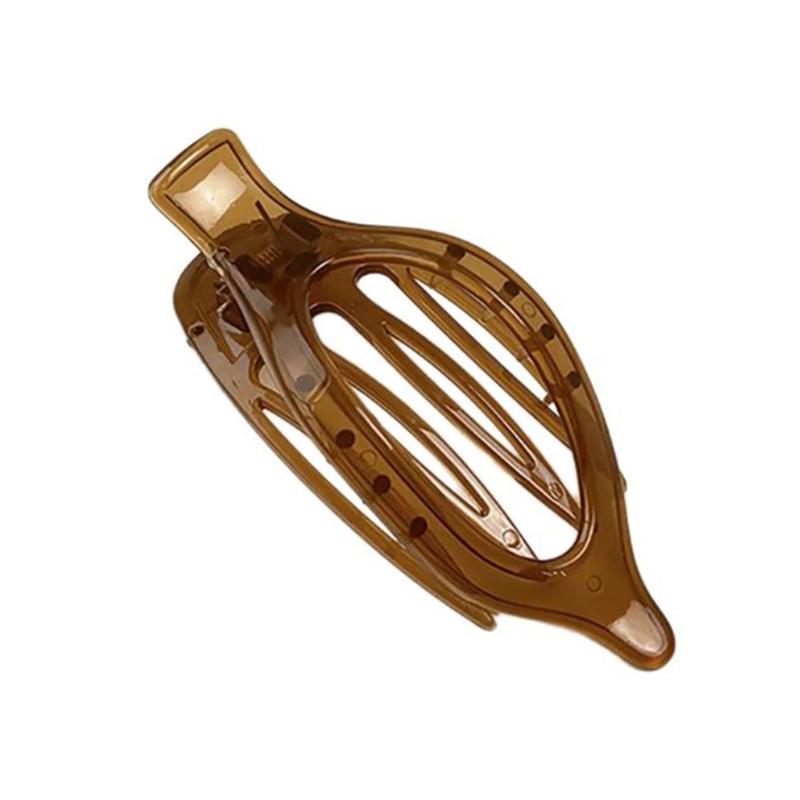 Frosted Color Claw Clip Hollowed Oval Hair Clip for Adult Flat Hair Clip for Thick Thin Hair Nonslip Side Clip Daily Use