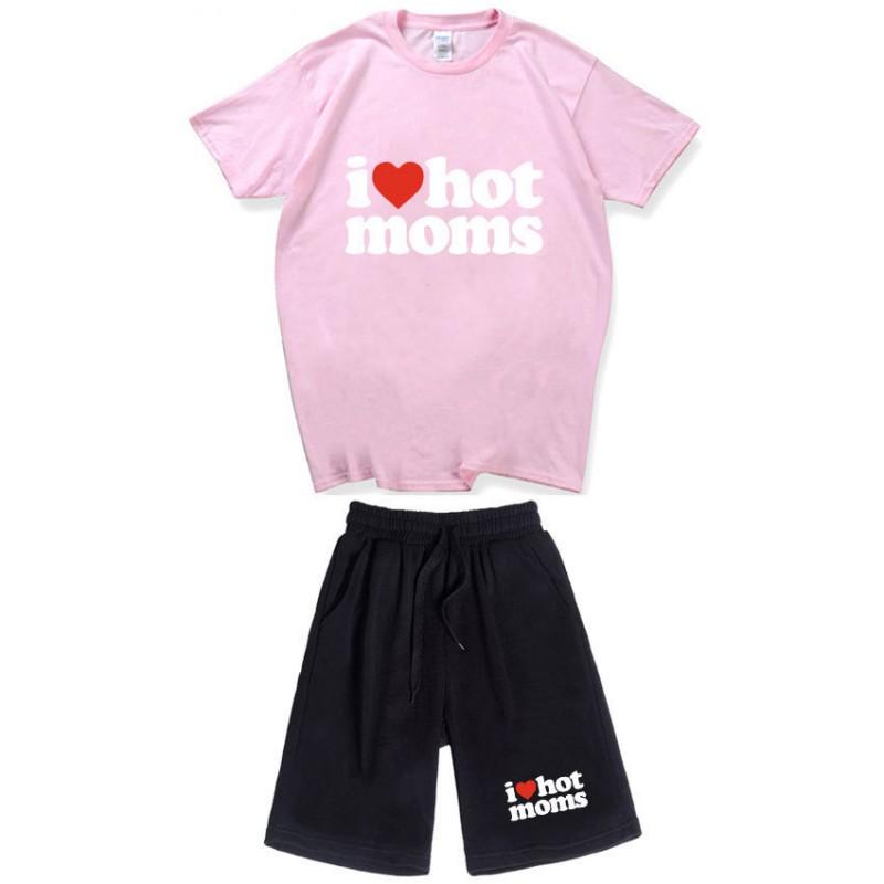 Mens Womens Cotton Short Sleeve T-Shirt Shorts Set Casual Outfit Lightweight Sporty Streetwear
