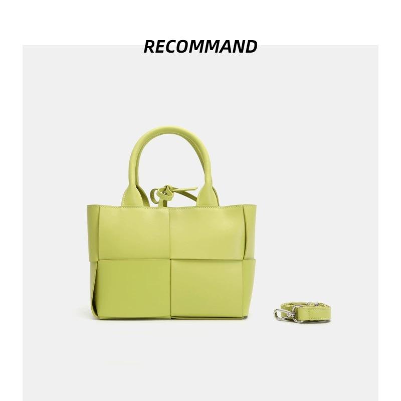 Jednoduchá módní ležérní kabelka s velkou kapacitou, tkaná taška tote z hovězí kůže, taška přes rameno