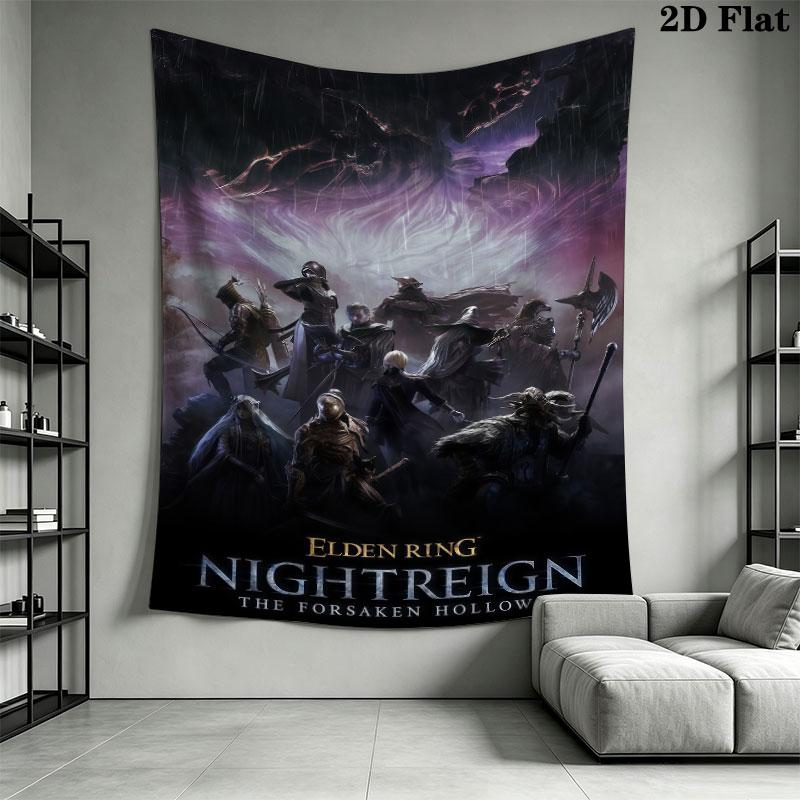 Elden Ring Wall Hanging Printed Fabric Blanket Decorative Tapestries for Bedroom Living Room Home Decor