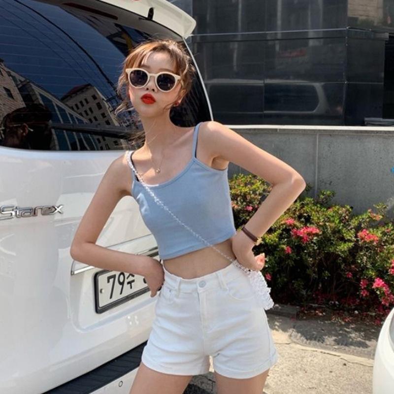 Women Slim Slimming Camisole Female Carefully Machine Chic Short Vest Summer Korean