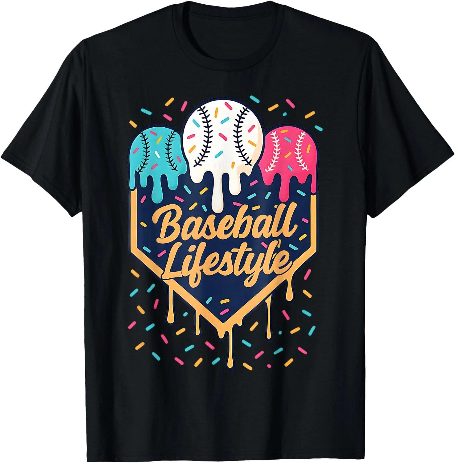 Baseball Life Style Apparel Youth Drip Baseball Boys Kids T-Shirt M