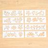 Children's Lace Notebook Ruler Set: 16 Style Templates for Drawing and Coloring (18.5 X 5.5 Cm)