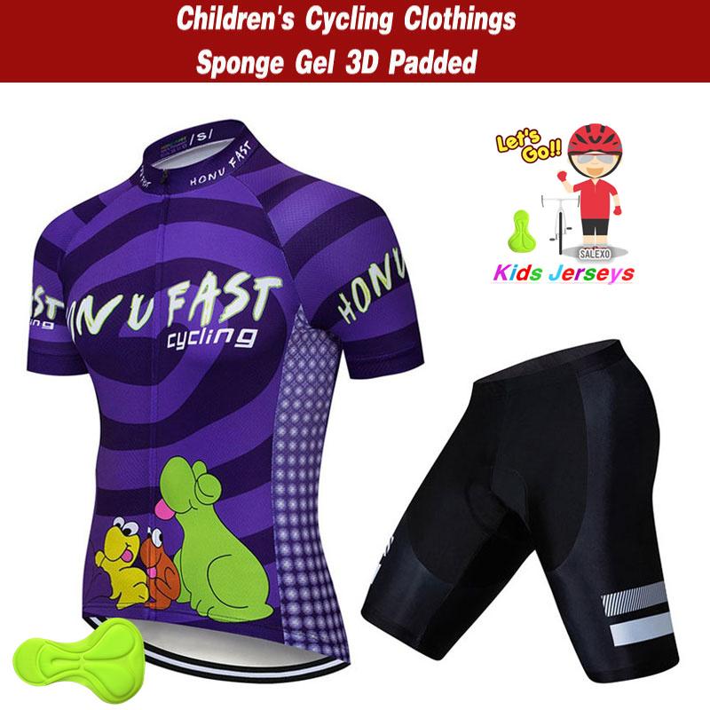 Kids Cycling Jersey with Shorts Sets  Children Bike Clothing Ropa Ciclismo Boys Cycling Clothing Sports Suit 2026 Summer Breathable Cycling Suit Set