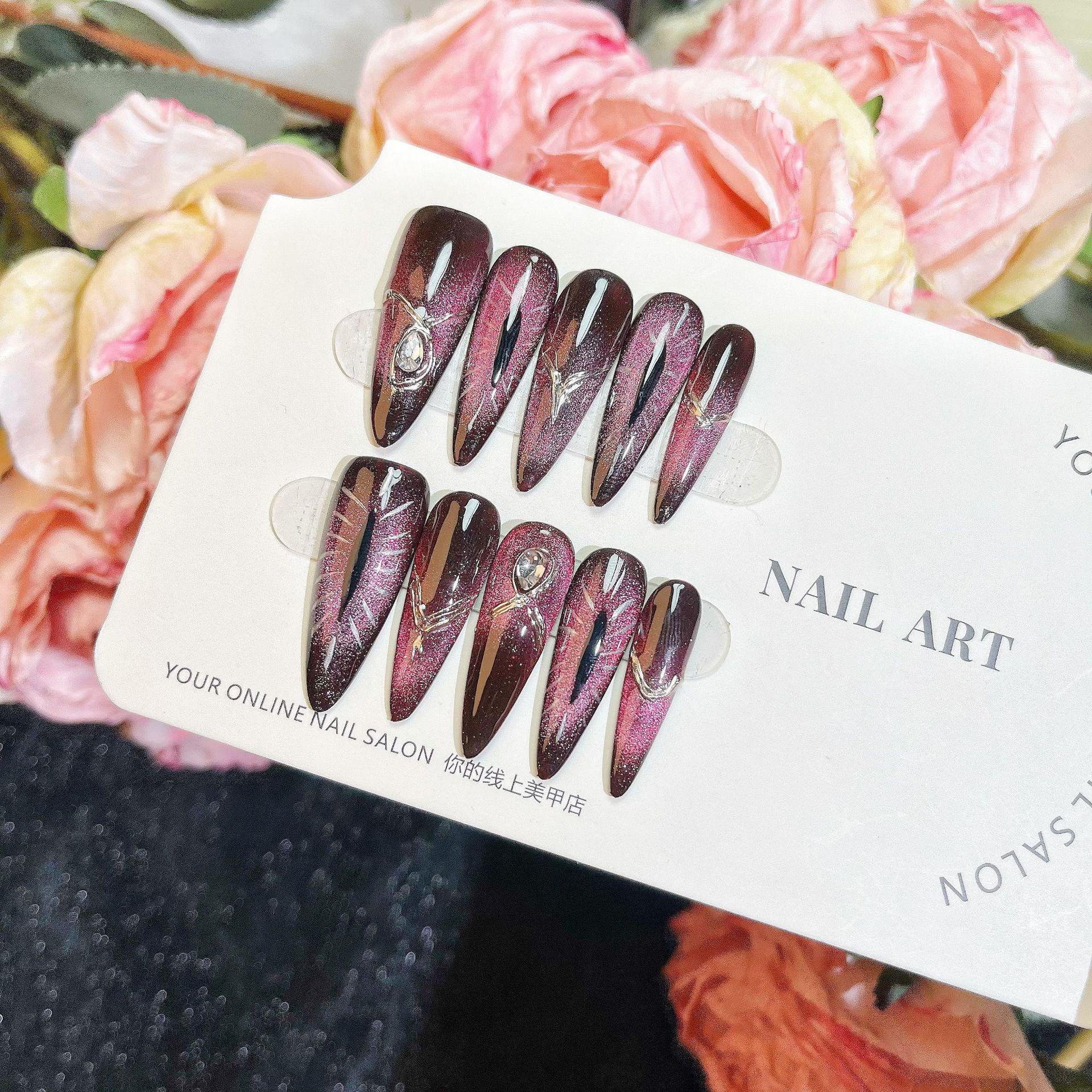 

Патч для ногтей ручной работы: Кристалл «кошачий глаз» премиум-класса со съемной фототерапевтической вспышкой L