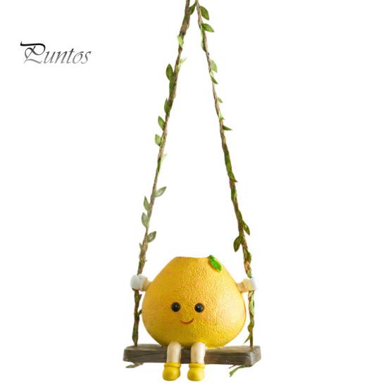 Small Gifts for Friends Cute Swinging Lemon Wall Hanging Ornament, Smiling Figurine, Resin Swing Personalized Room Decor Accessories Decor,