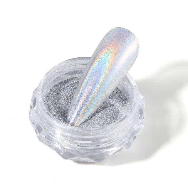 Metall Nagel Spiegel Glitter Pulver Gel Polnisch Reiben Staub Glänzend Gold Silber Feine Chrom Flocken Pigment DIY Zubehör Dekor