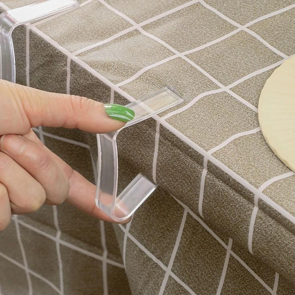 Stable Fixed Windproof Clips Transparent Table Cover Holder Table Cloth Holder  Family Party