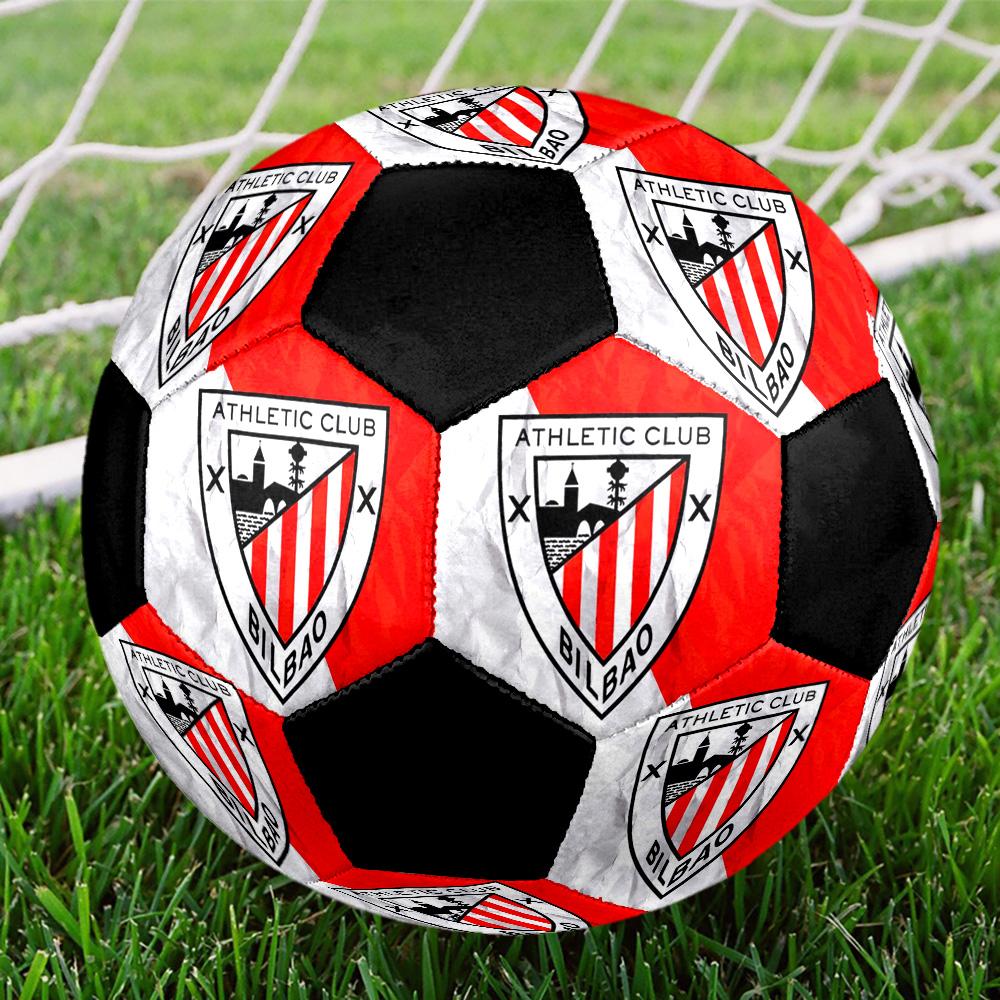 Pallone da Calcetto Indoor Athletic Club de Bilbao Colorato Cucito a Macchina PVC Misura 5 Allenamento di Squadra Pronto per la Competizione Durevole Rimbalzo Elevato Fantastico Regalo Sportivo