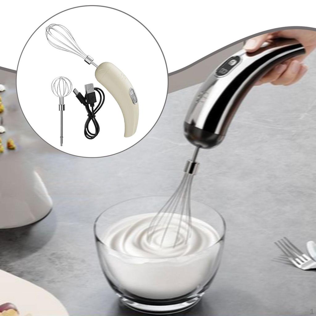 Cordless Electric Mixer, Convenient Egg Beater, Mixer for Cakes And Coffee, Ideal