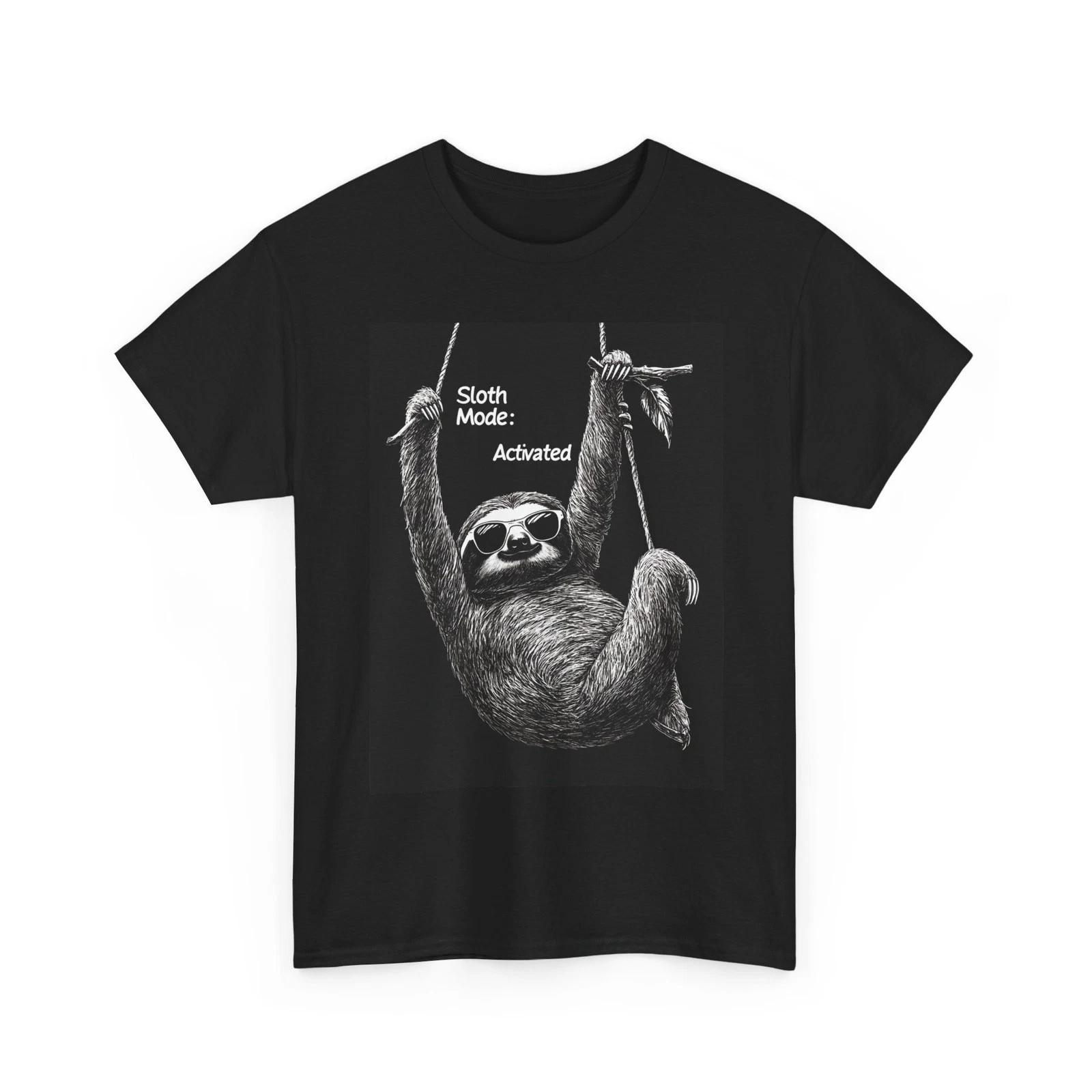 SLOTH Tshirt LAZY SLOW CHILL ANIMAL GIFT MEN WOMEN TEENS GAMER TEE STREET WEAR XL