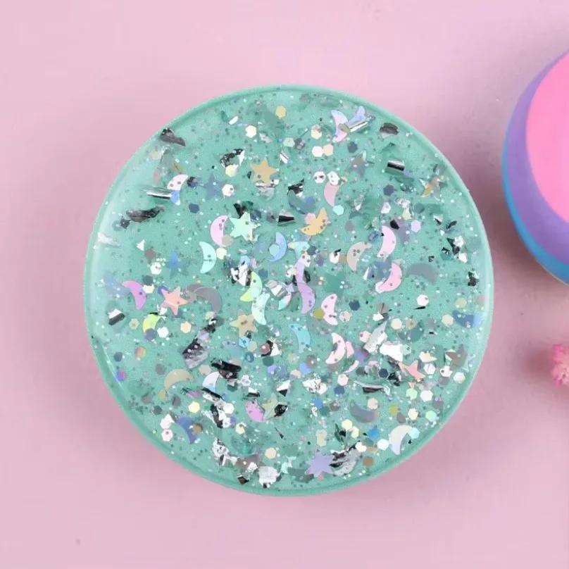 Holder Grips Tok Sockets Starry Sky Glitter Drop Glue Mobile Phone and Tablet Pop Grip 3D Finger Phone Holder Universal Lazy