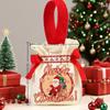 Cartoon Christmas Drawstring Apple Gift Bag Candy Cookie Packaging Bag Creativity Canvas Bag Christmas Party Decoration Kids