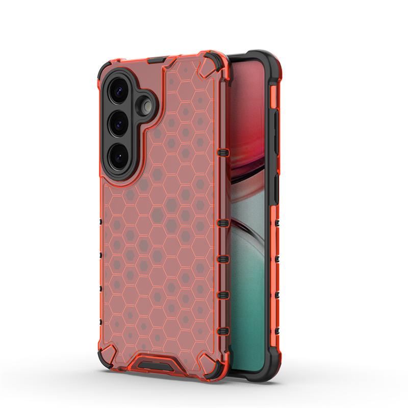 Transparent Phone Case For Samsung Galaxy S26 Honeycomb Armor Back Case For Samsung S26Plus S26 Ultra Cover For Samsung S26 Case