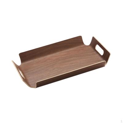Wooden Serving Tray Bread Portable Lightweight Tea Drink Platter Wood Plate for Buffet