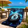 Asciugamano da Spiaggia Chel-sea Fc Stampato in Microfibra, Morbido e Assorbente, Asciugatura Rapida, Ideale per Viaggi Estivi, Essenziale per la Spiaggia, Piscina