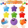 90 Pcs Cute Star Cutouts 6' Paper Smile Face Stars Confetti Assorted Colors Star Accent Classroom Bulletin Board Decorations Tea