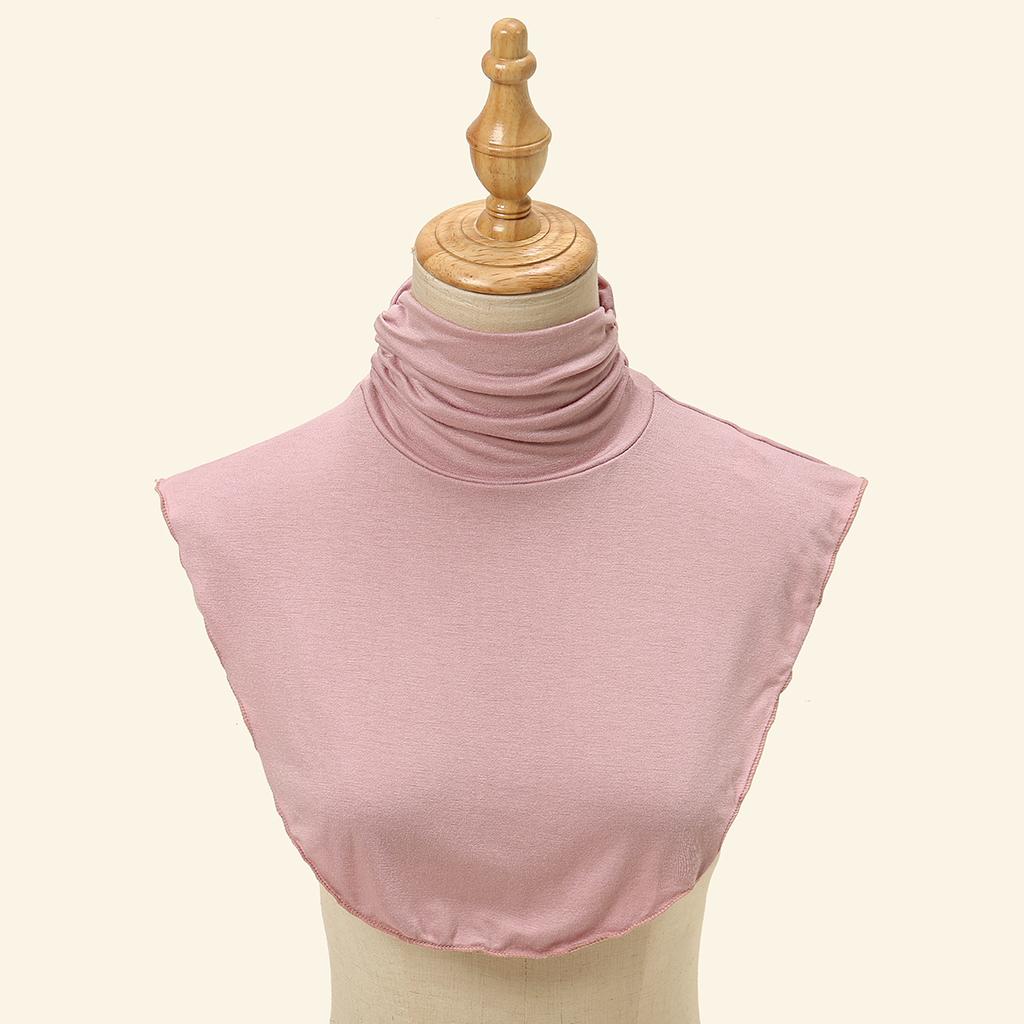 Soft Cotton Modal Inner Neck Cover Solid Color False Collar For Woman Mock Neck Half Top Detachable Collars Neck Free Size