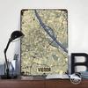 Vienna Map Printed Poster Customized Wall Art Retro Vintage Metal Tin Signs for Room Modern Home Decoration Ornaments House Cozy
