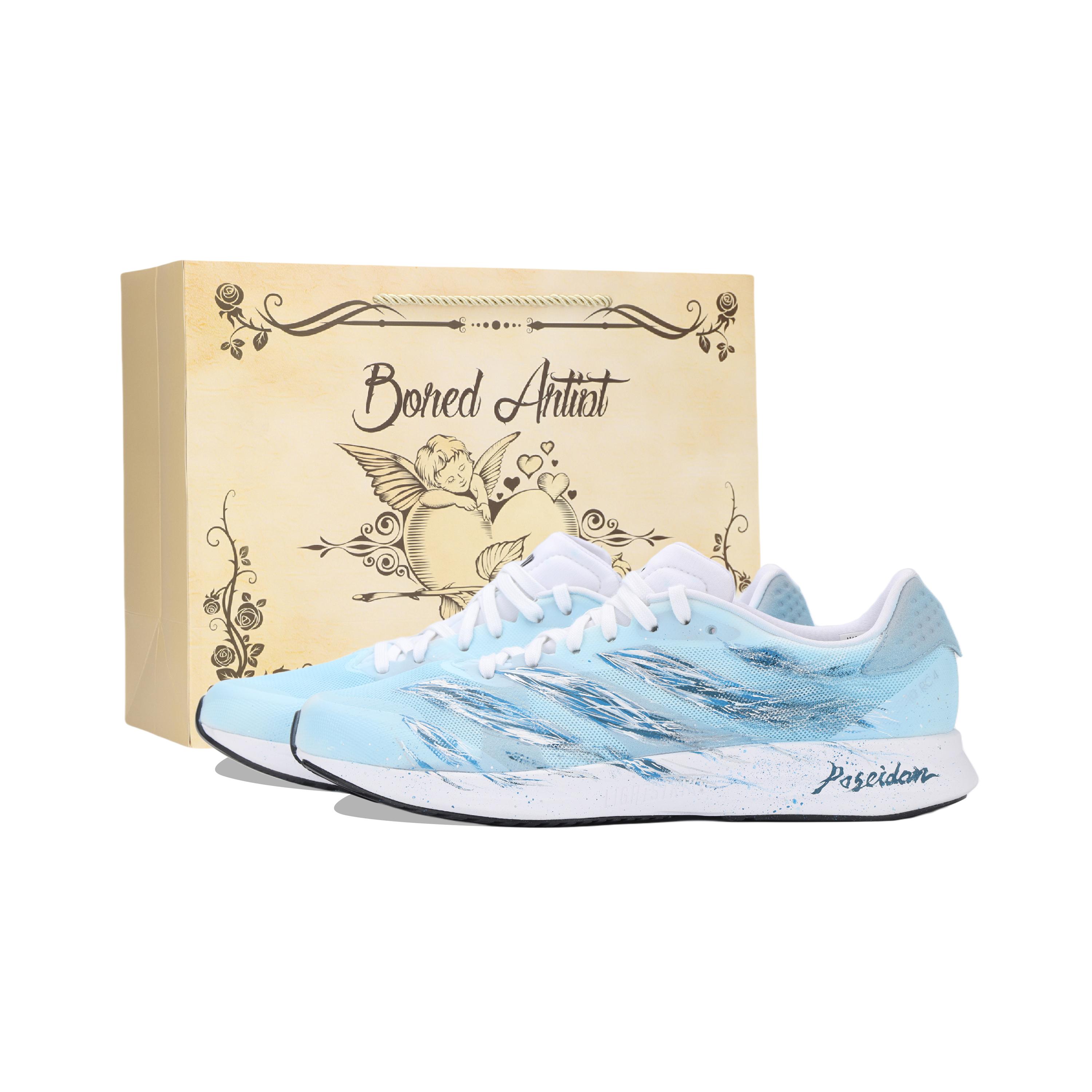 

Adidas Adizero RC 4 Cushioning Slip Resistant Low top Running Shoes Unisex White Blue GX8152(Team724--SBOX) 42⅔