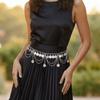 Tassel Belly Belt Zinc Zinc Alloy 2-in-1 Necklace Hair Accessories Trendy Metal Coin Waist Chain  Beach
