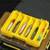 12-Slot Double-Sided Fishing Lure Case, Clear Plastic Storage Box with 2 Buckles