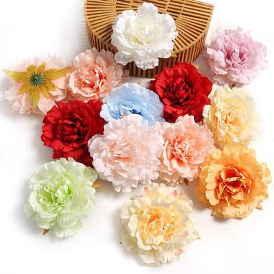 Grand Décor Mural de Fleurs de Pivoine en Soie - Idéal pour la Maison, Coiffe Hanfu, Spectacle et Accessoires de Photographie