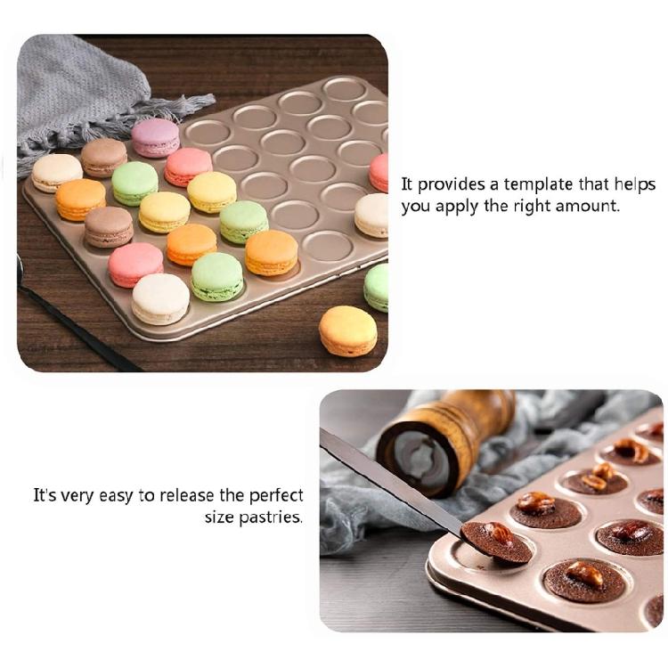 35-Tassen Antihaft-Macaron-Backblech Stahl Backgeschirr für Kuchen Gebäck Keksform Küche