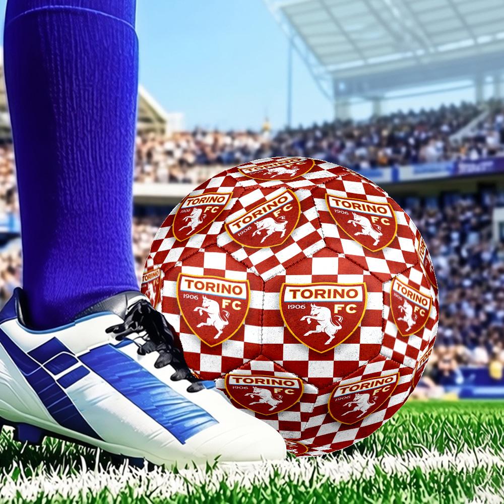Torino Fc Crest Design Size 5 Soccer Balls, Anti-Slip, Protective Football, Outdoor Sport, Practice Games, Birthdays Gift Suitable for Fan